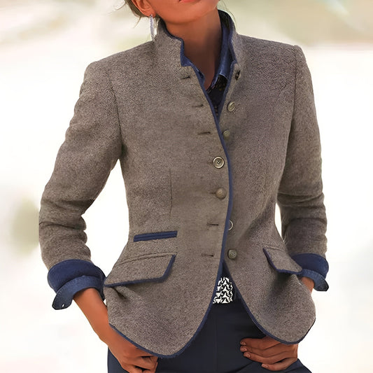 Sophia™ | Elegante Strickjacke mit hohem Kragen