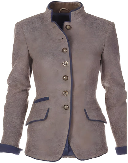 Sophia™ | Elegante Strickjacke mit hohem Kragen