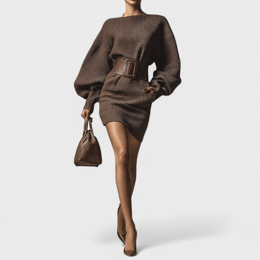 Amélie™ | Elegantes Strickkleid mit strukturierter Taille