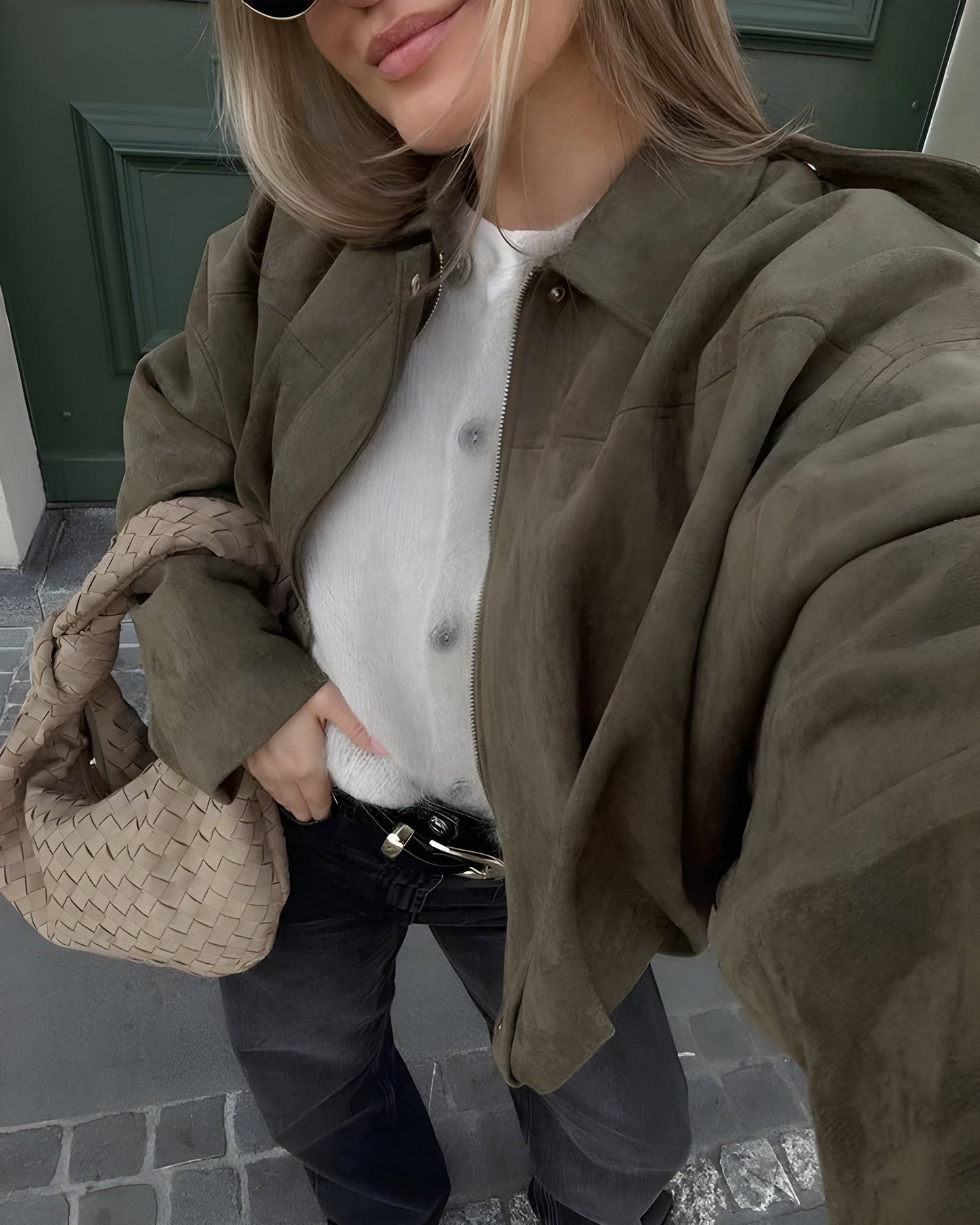 Josephine™ | Elegante Wildleder-Bomberjacke