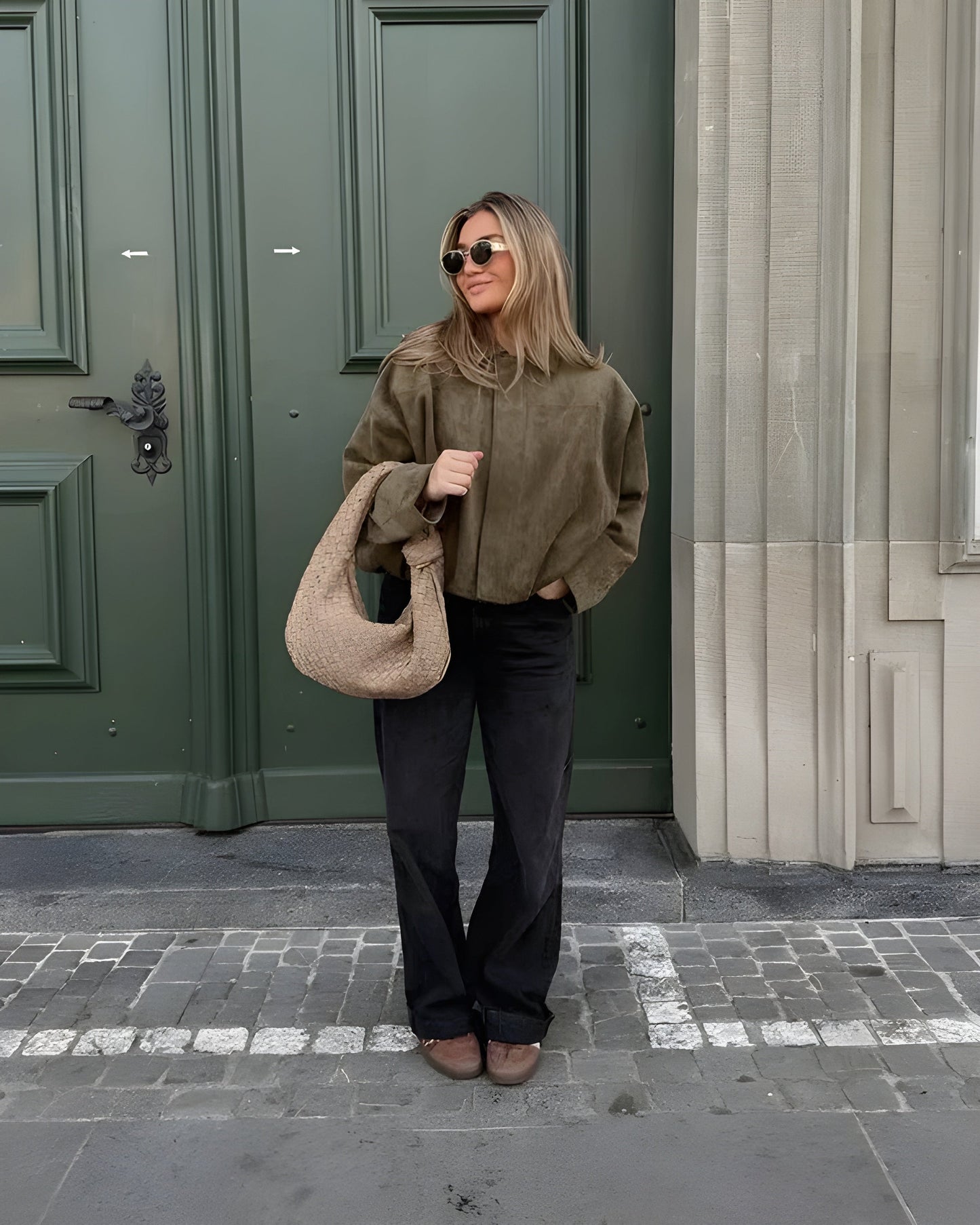 Josephine™ | Elegante Wildleder-Bomberjacke